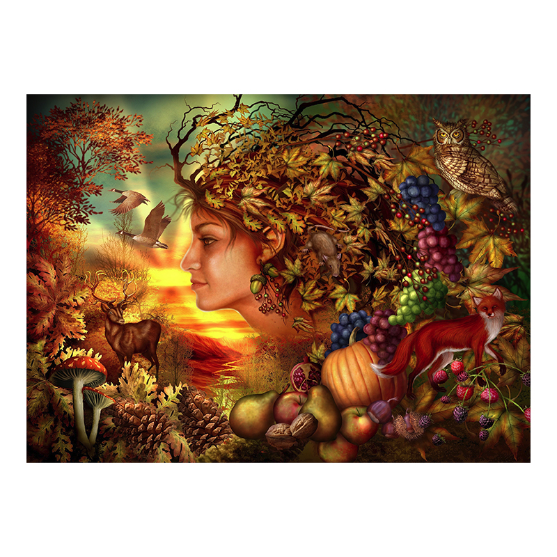 Goddess and Animals Wooden Jigsaw Puzzle - aimpuzzle