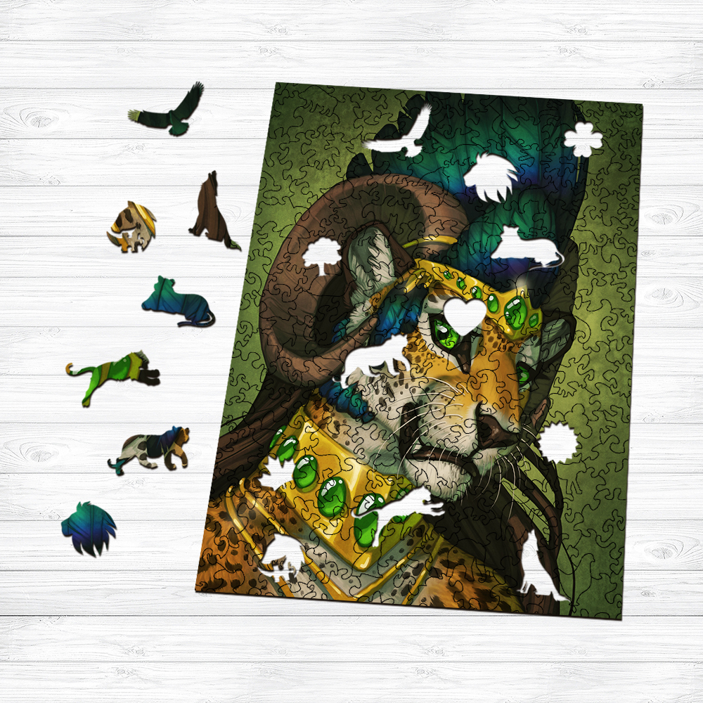 Queen Leopard Wooden Jigsaw Puzzle - aimpuzzle
