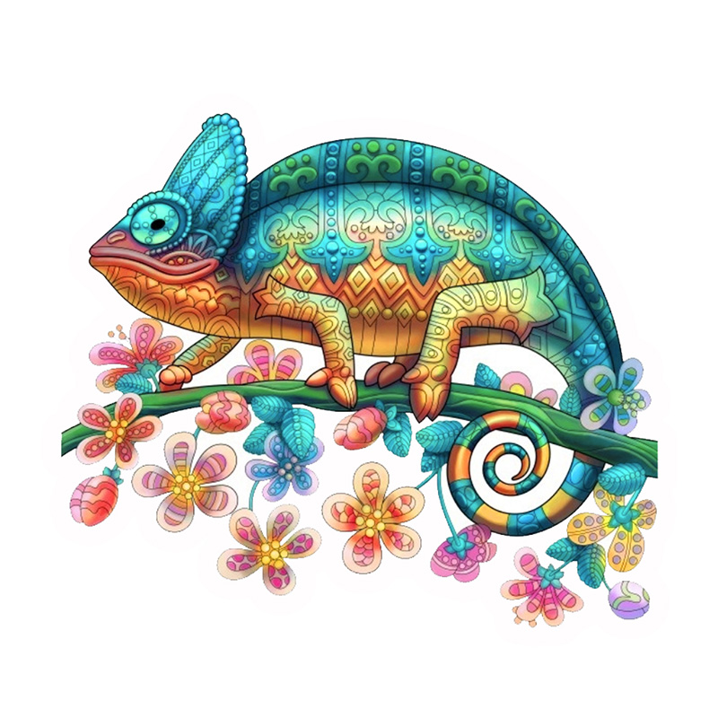 Chameleon Wooden Jigsaw Puzzle - aimpuzzle