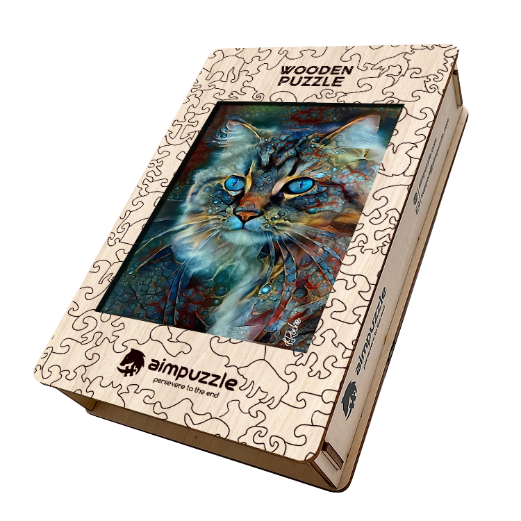 Blue-eyed Cat Wooden Jigsaw Puzzle - aimpuzzle