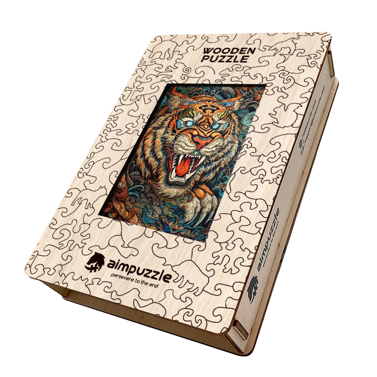 Roaring Tiger Wooden Jigsaw Puzzle - aimpuzzle