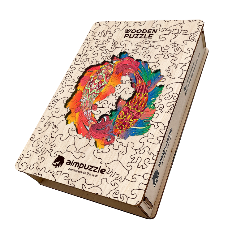 Koi Fish Yin Yang Wooden Jigsaw Puzzle - aimpuzzle