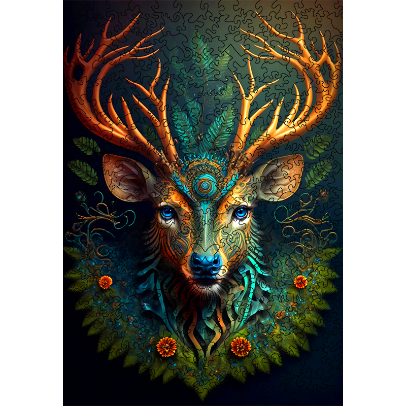 Deer Forest Wooden Jigsaw Puzzle - aimpuzzle