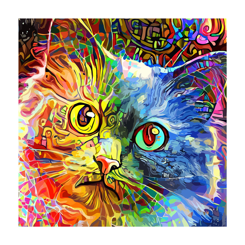 Colorful Cat Wooden Jigsaw Puzzle - aimpuzzle