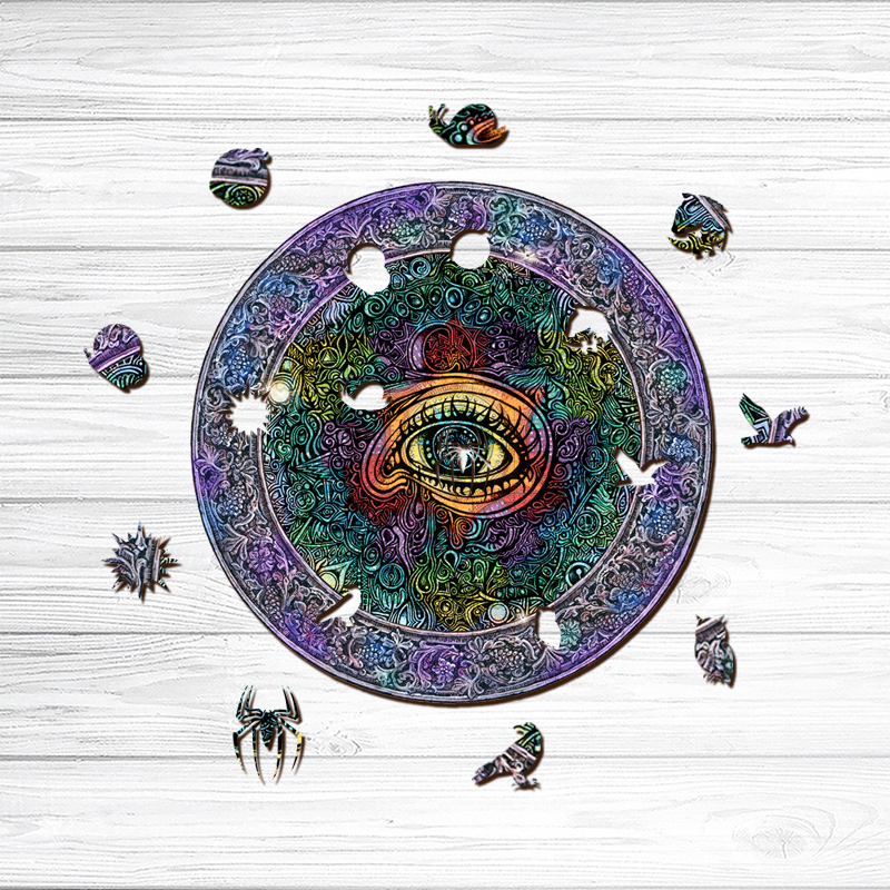 Trippy Eye Wooden Jigsaw Puzzle - aimpuzzle