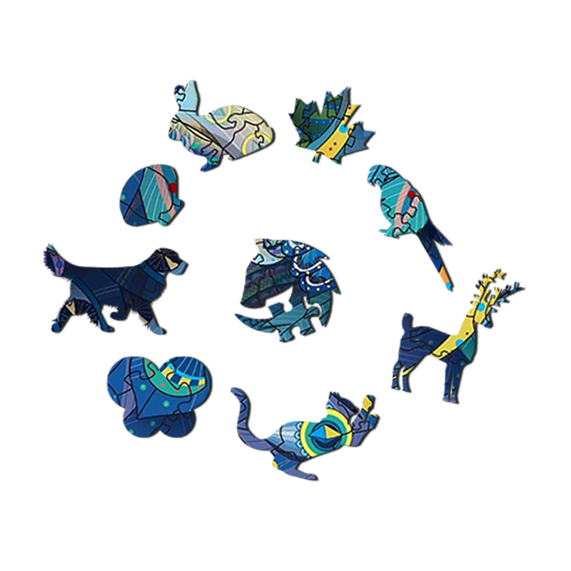 Blue Peacock Wooden Jigsaw Puzzle - aimpuzzle