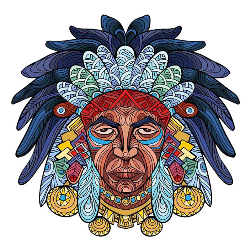 Native Indian Wooden Jigsaw Puzzle - aimpuzzle
