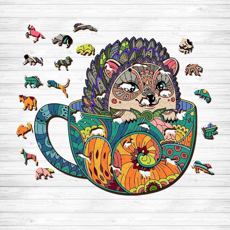 Hedgehog Wooden Jigsaw Puzzle - aimpuzzle