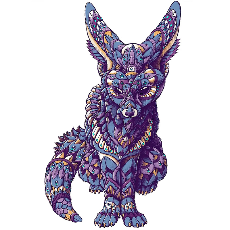 Fox Art Wooden Jigsaw Puzzle - aimpuzzle