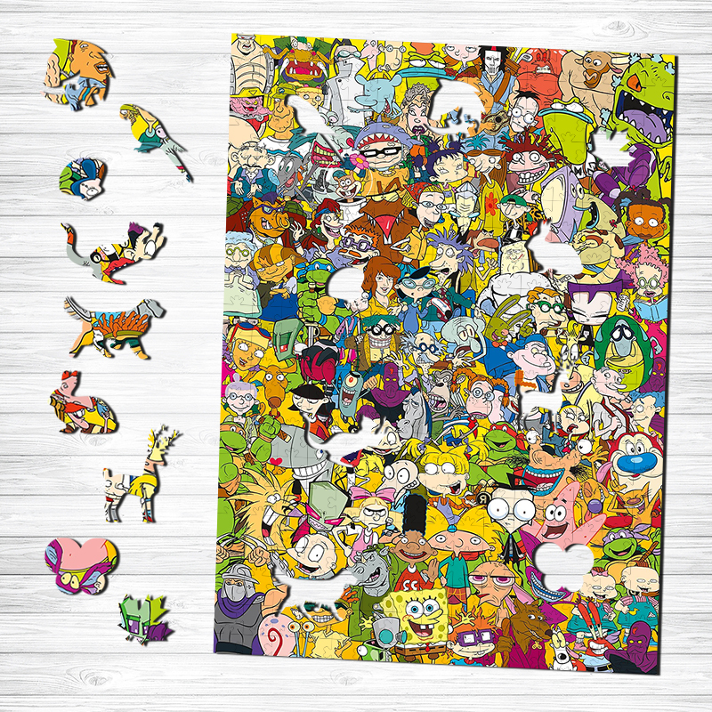 SpongeBob SquarePants Cartoon Wooden Jigsaw Puzzle - aimpuzzle