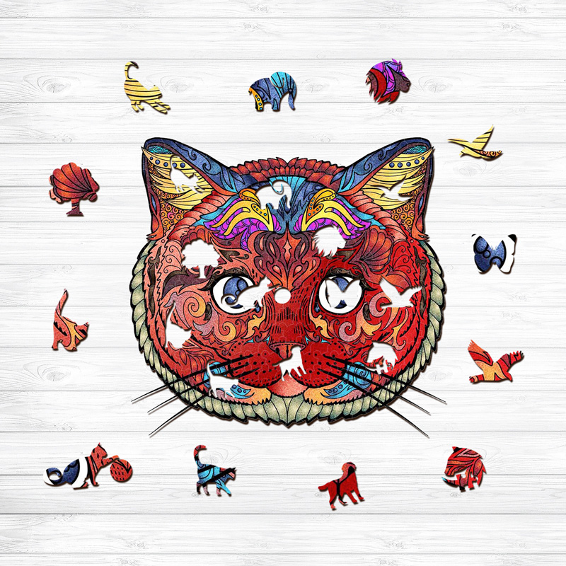 Cat avatar Wooden Jigsaw Puzzle - aimpuzzle