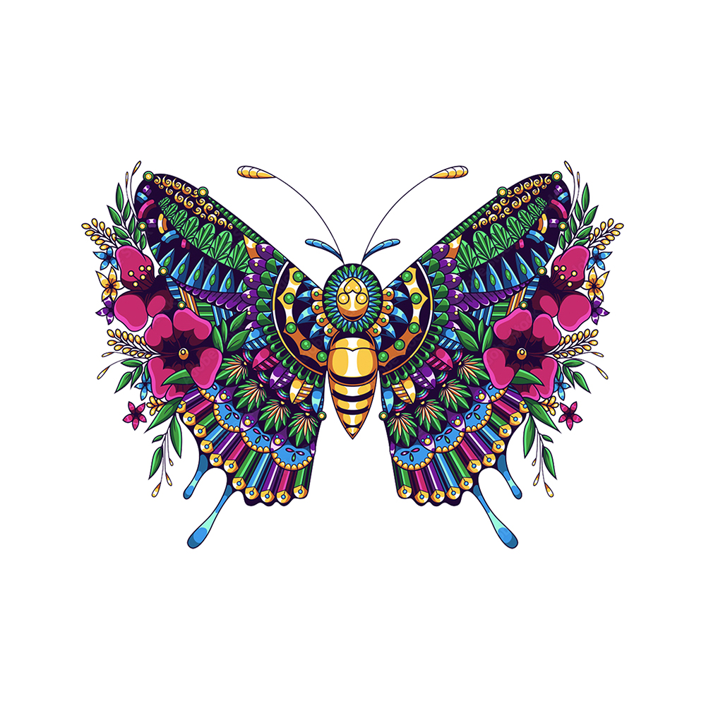 Gemstone Butterfly Wooden Jigsaw Puzzle - aimpuzzle