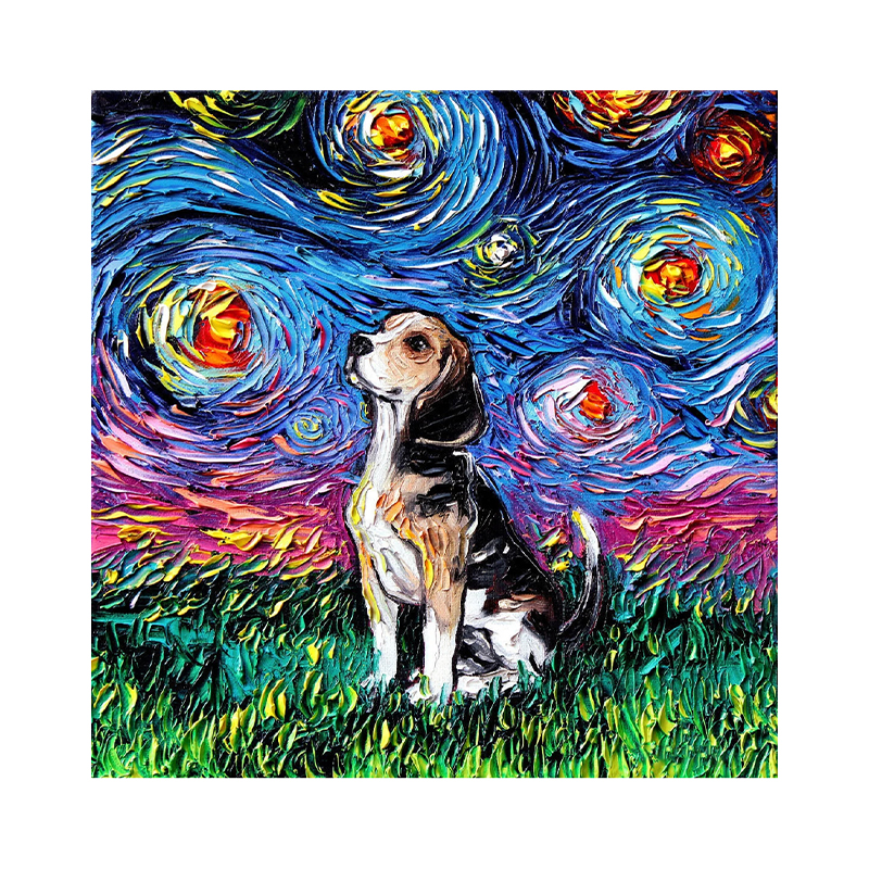 Van Gogh Beagle Dog Wooden Jigsaw Puzzle - aimpuzzle