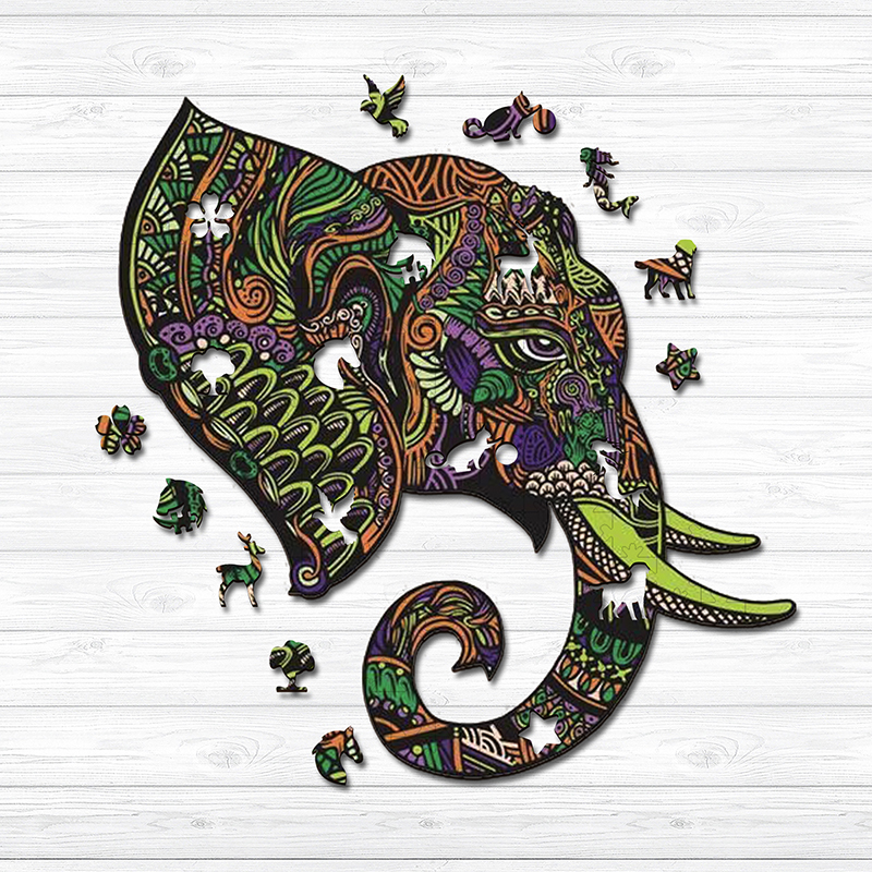 African Elephants Wooden Jigsaw Puzzle - aimpuzzle