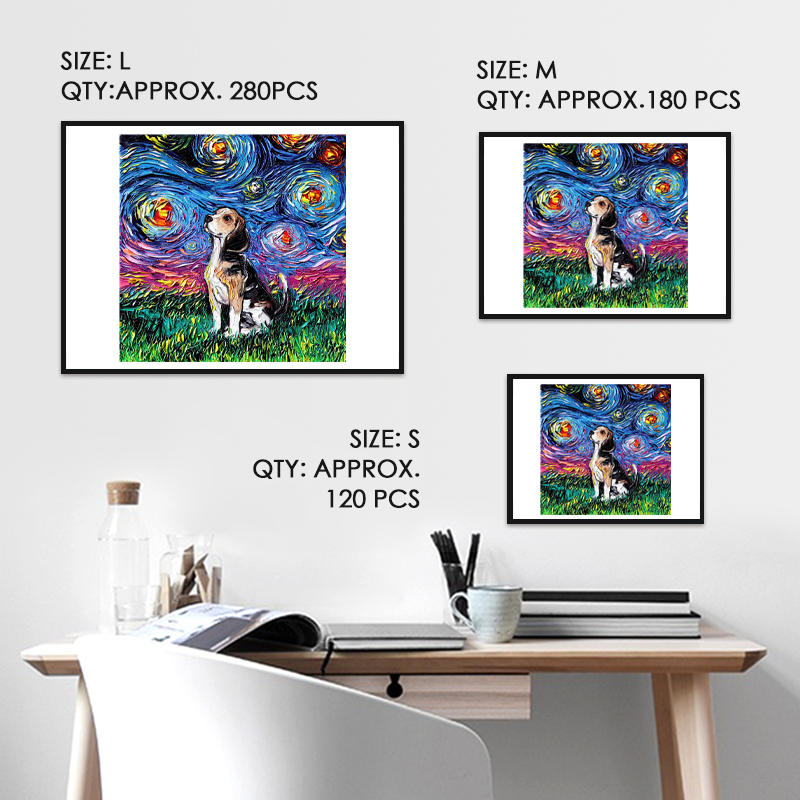 Van Gogh Beagle Dog Wooden Jigsaw Puzzle - aimpuzzle