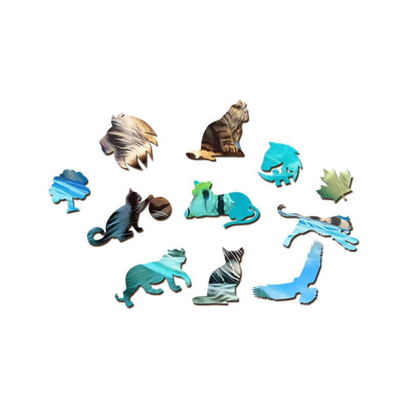 Tiger Swim Wooden Jigsaw Puzzle - aimpuzzle