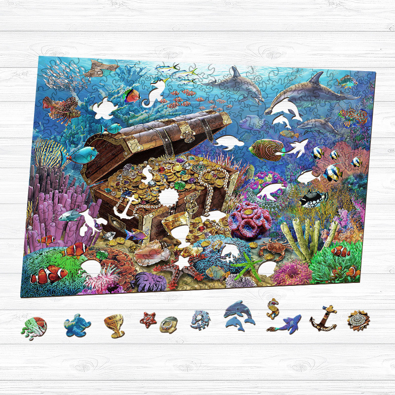 Undersea Treasure Wooden Jigsaw Puzzle - aimpuzzle