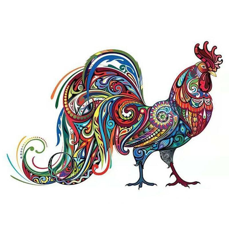 Fighting Rooster Wooden Jigsaw Puzzle - aimpuzzle