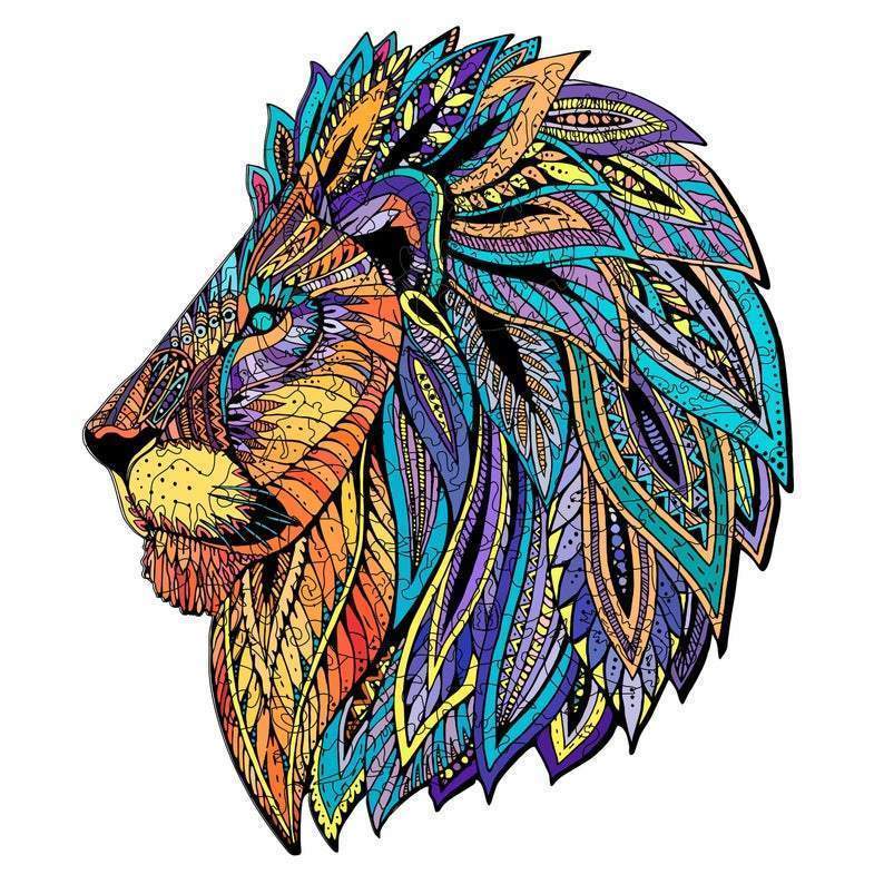 Lion Wooden Jigsaw Puzzle - aimpuzzle