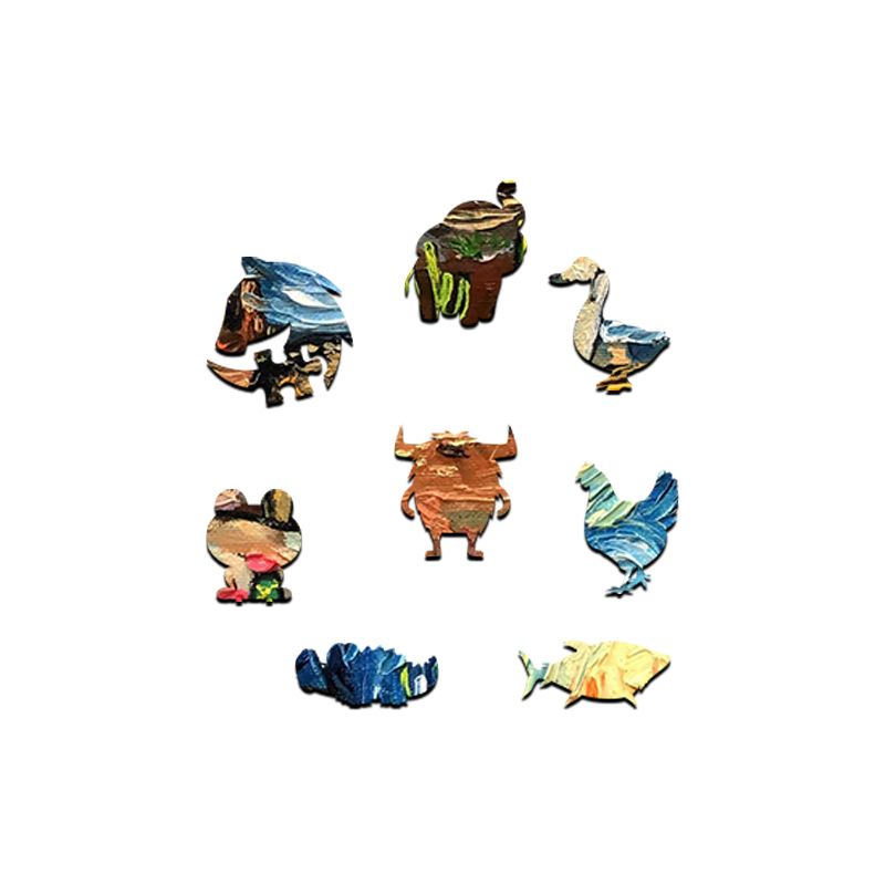 Starry Night Wolf Wooden Jigsaw Puzzle - aimpuzzle