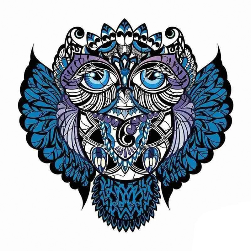 Blue Owl Wooden Jigsaw Puzzle - aimpuzzle