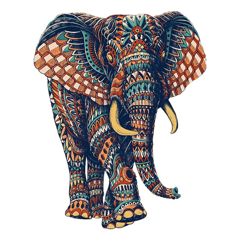 Elephant Mandala Wooden Jigsaw Puzzle - aimpuzzle