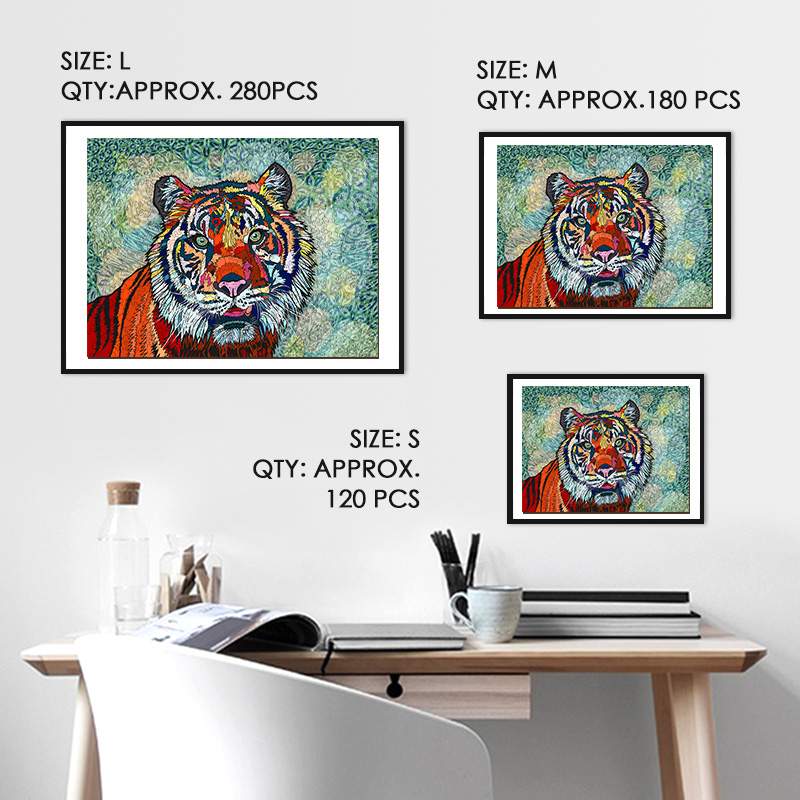 Colorful Tiger Wooden Jigsaw Puzzle - aimpuzzle