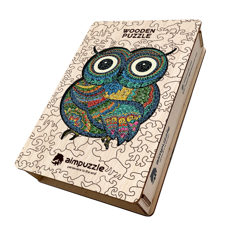 Cute Owl Wooden Jigsaw Puzzle - aimpuzzle
