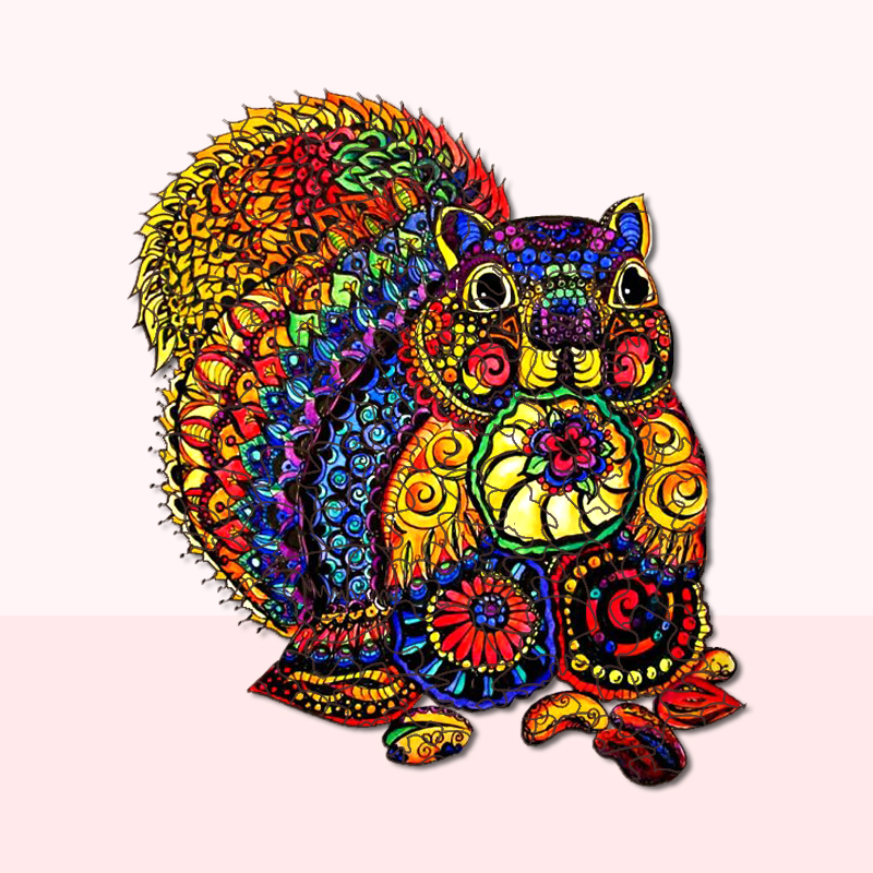 Red Squirrel Wooden Jigsaw Puzzle - aimpuzzle