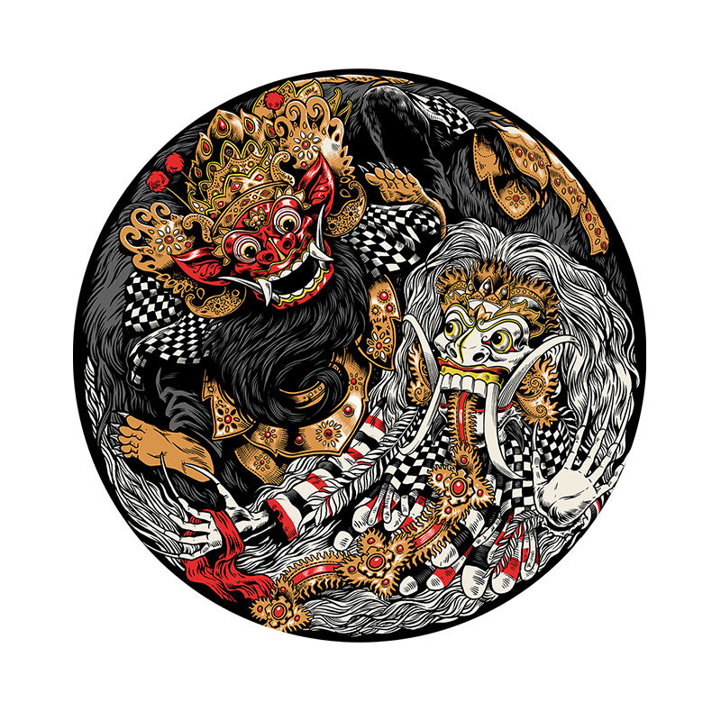 Yin Yang Yakshas Wooden Jigsaw Puzzle - aimpuzzle