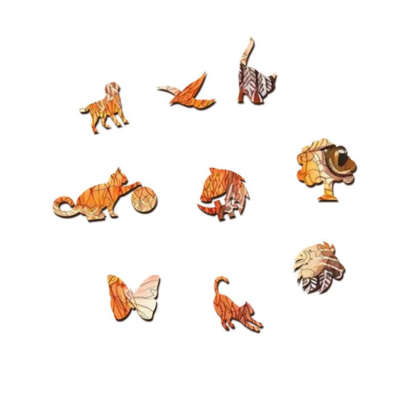 Orange Cat Wooden Jigsaw Puzzle - aimpuzzle