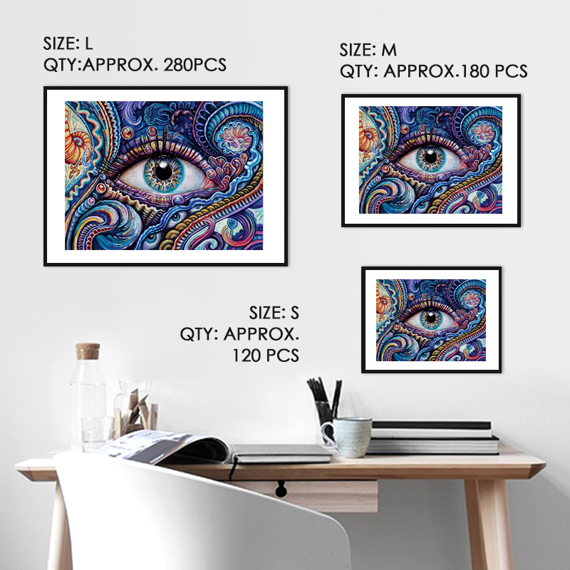 Mandala Eyes Wooden Jigsaw Puzzle - aimpuzzle