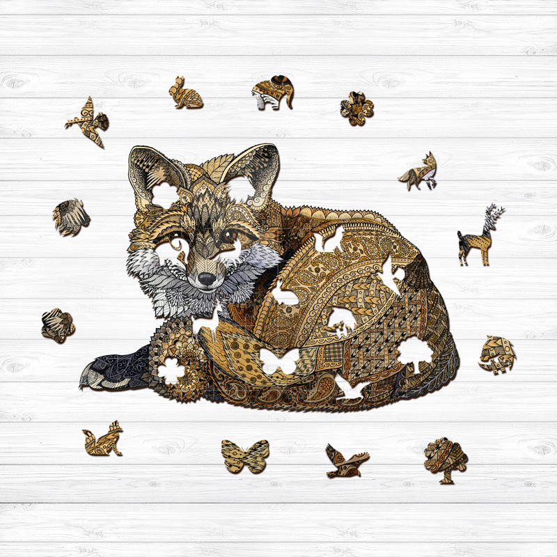 Foxes Wooden Jigsaw Puzzle - aimpuzzle