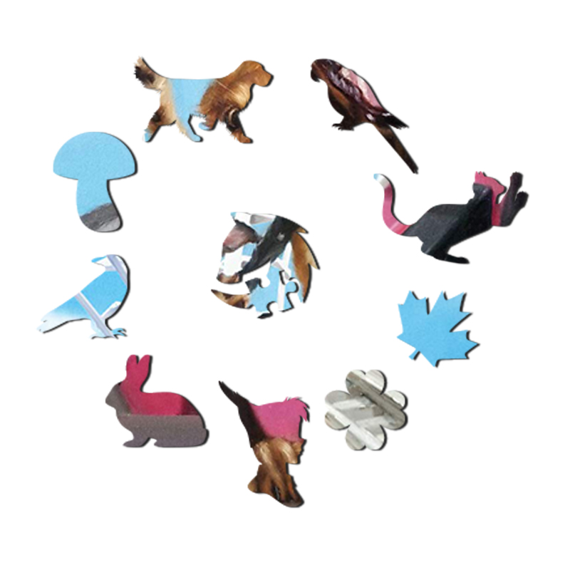 Roller Coaster Dogs Wooden Jigsaw Puzzle - aimpuzzle