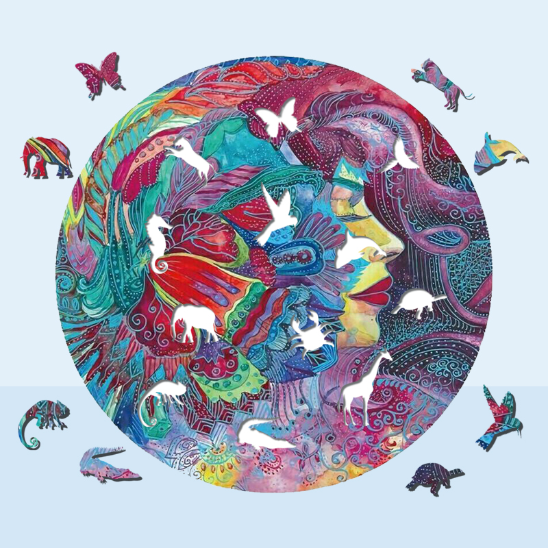 Flowers Art Wooden Jigsaw Puzzle - aimpuzzle