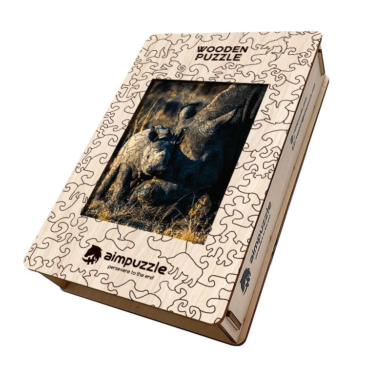 Rhino Wooden Jigsaw Puzzle - aimpuzzle