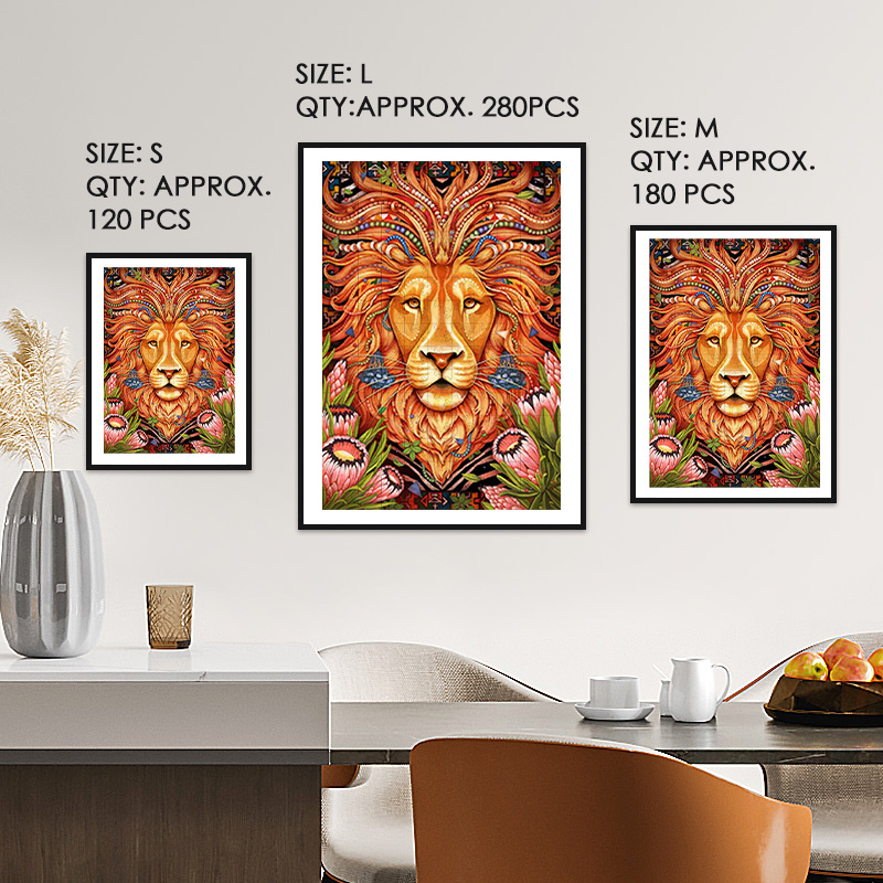 Beautiful Lion Wooden Jigsaw Puzzle - aimpuzzle