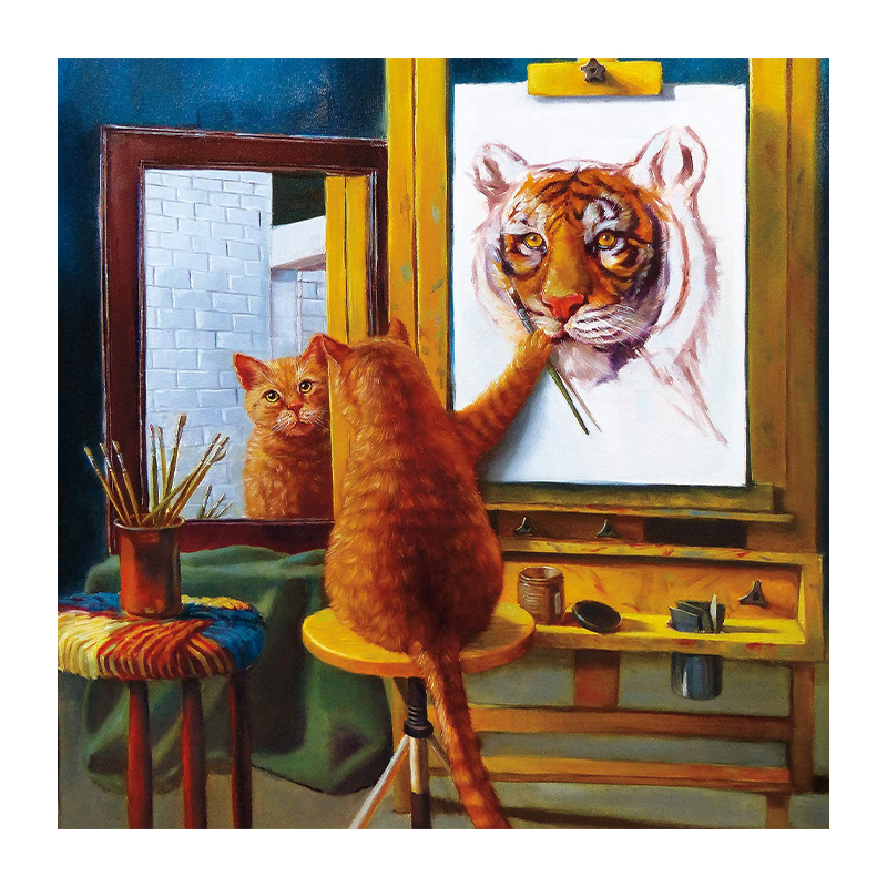 Cat portrait Wooden Jigsaw Puzzle - aimpuzzle