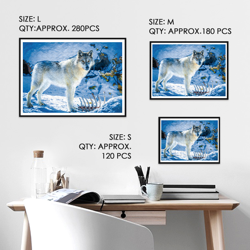 Snow Wolf Wooden Jigsaw Puzzle - aimpuzzle