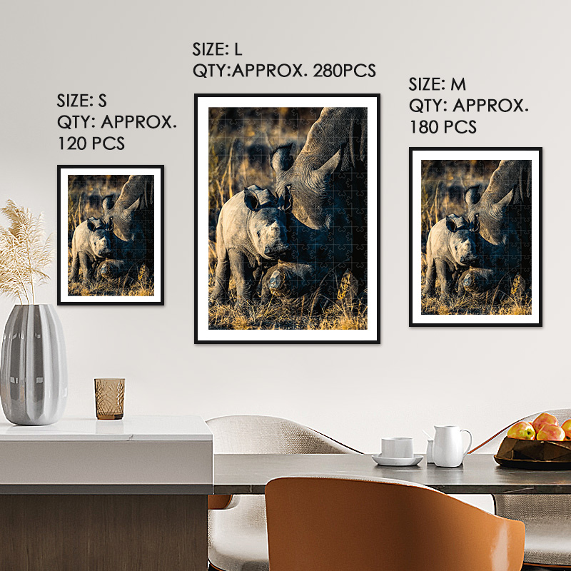 Rhino Wooden Jigsaw Puzzle - aimpuzzle