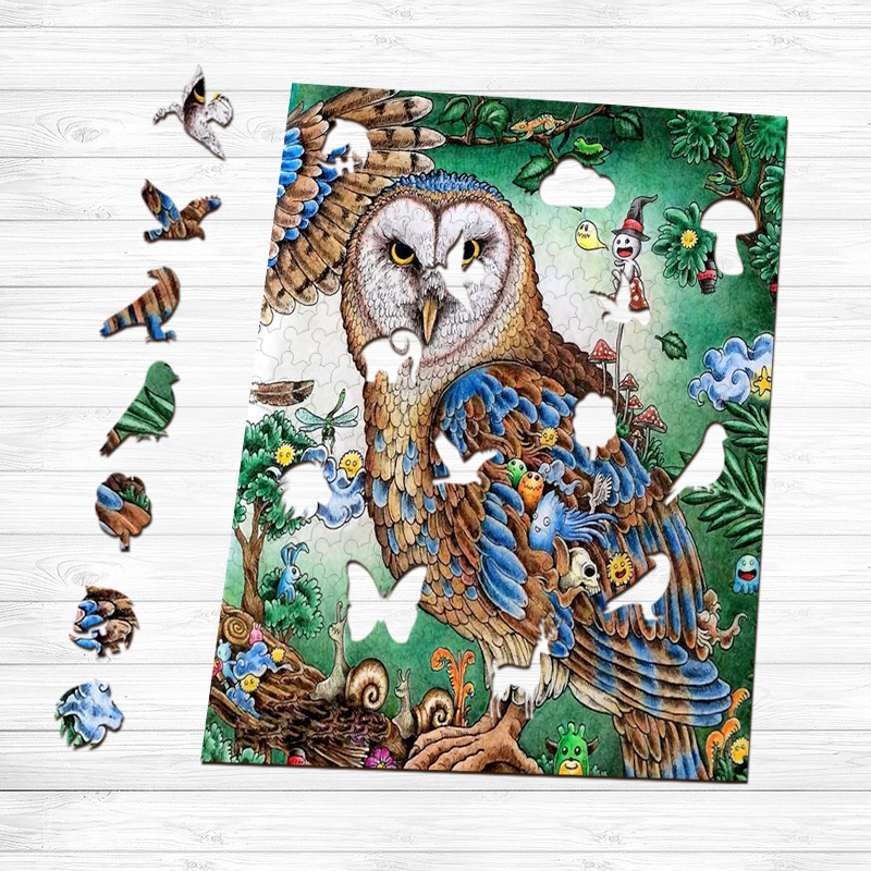 Great Owl Wooden Jigsaw Puzzle - aimpuzzle