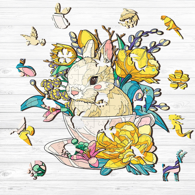 Rabbit Wooden Jigsaw Puzzle - aimpuzzle