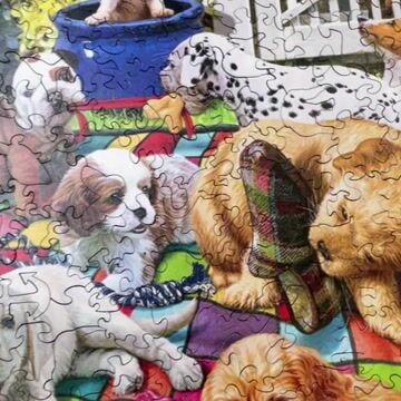 Dog Party Wooden Jigsaw Puzzle - aimpuzzle