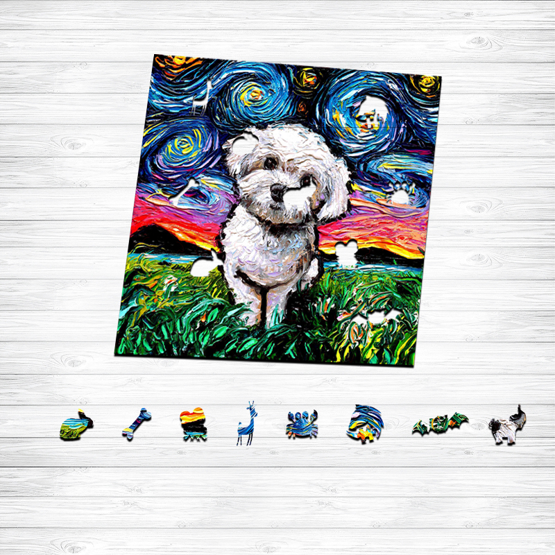 Shih Tzu Poodle Wooden Jigsaw Puzzle - aimpuzzle