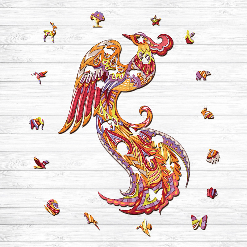 Fire Phoenix Wooden Jigsaw Puzzle - aimpuzzle