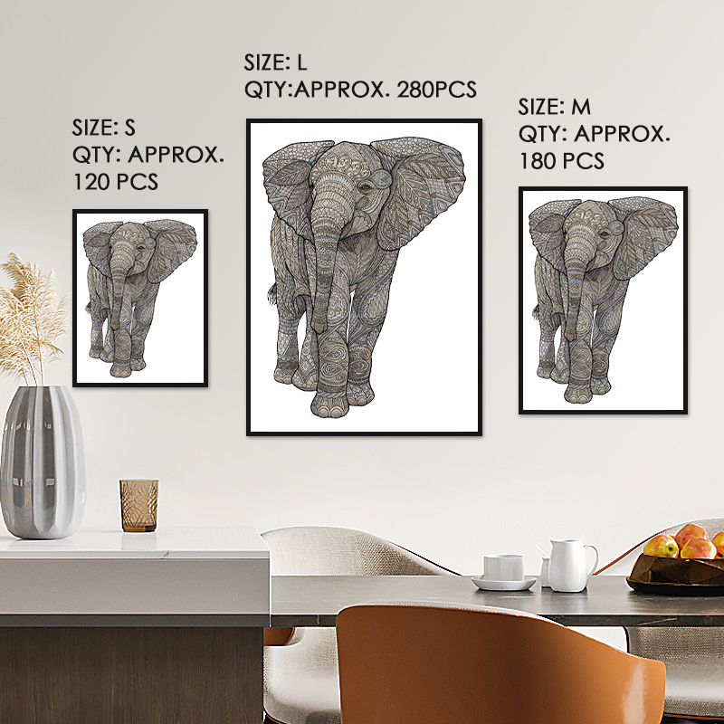 Elephant Wooden Jigsaw Puzzle - aimpuzzle