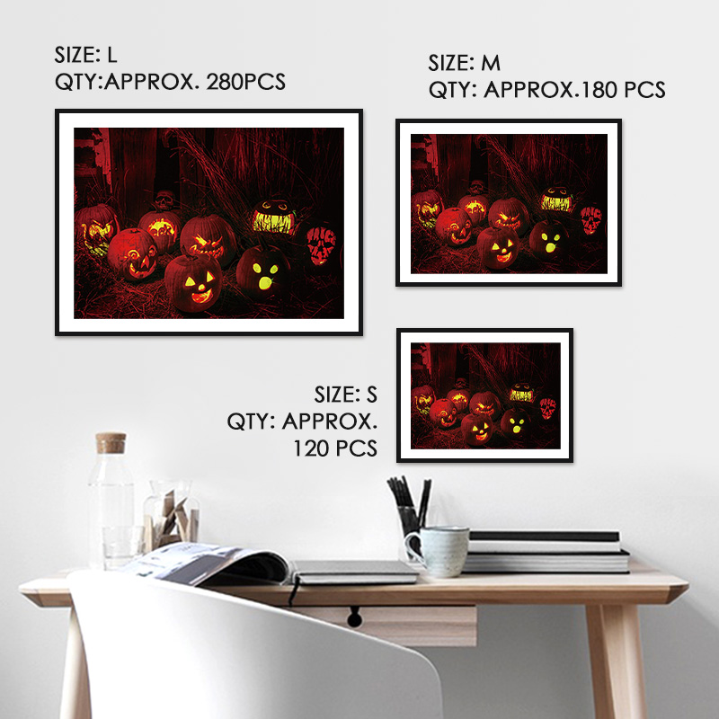 Halloween Pumpkin Lamp Wooden Jigsaw Puzzle - aimpuzzle