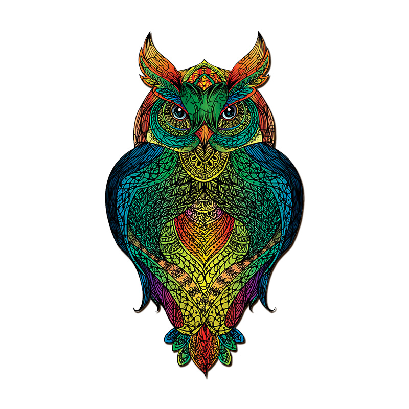 Master Green Owl Wooden Jigsaw Puzzle - aimpuzzle