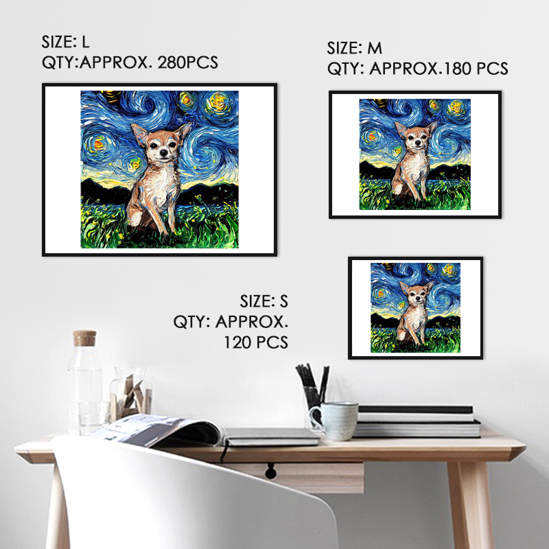 Van Gogh Chihuahua Wooden Jigsaw Puzzle - aimpuzzle