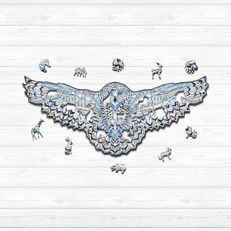 White Owl Wooden Jigsaw Puzzle - aimpuzzle